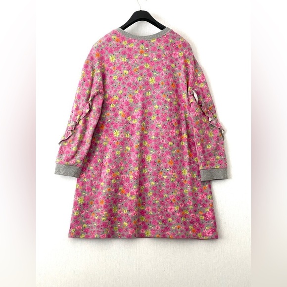 Kate Spade Marker Floral Ruffle Sleeves Sweatshirt Dress - Picture 7 of 13